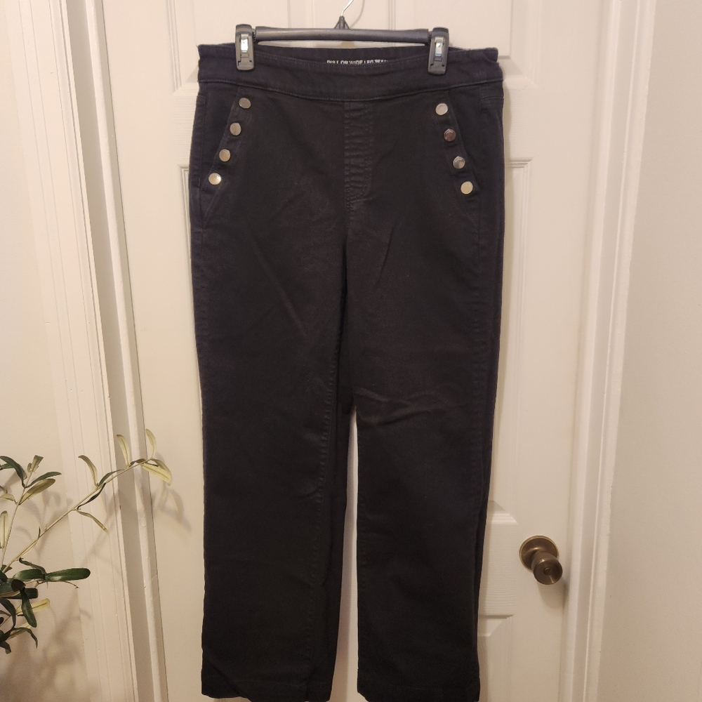 Chico's Black Wide Leg Jeans Size 2